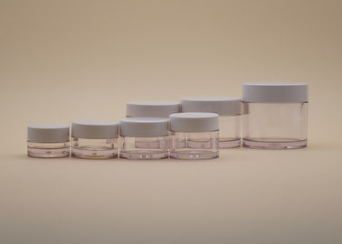 Clear PETG Round Cream Jar ABS White Cap Độ bền cao Không dễ bị hỏng