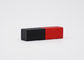 Square Lip Balm ống nam châm nhôm có gân với màu đen và đỏ