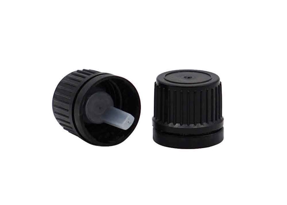 18mm 20mm màu đen nhựa giả mạo chứng minh nắp vít cho chai