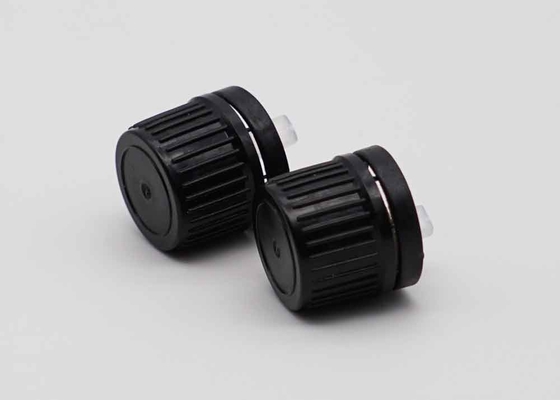 18mm 20mm màu đen nhựa giả mạo chứng minh nắp vít cho chai