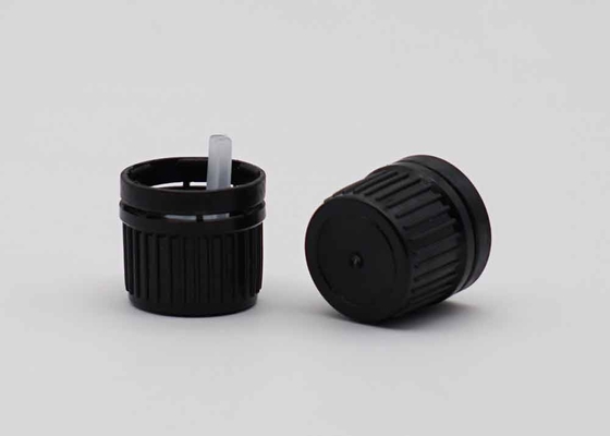 18mm 20mm màu đen nhựa giả mạo chứng minh nắp vít cho chai